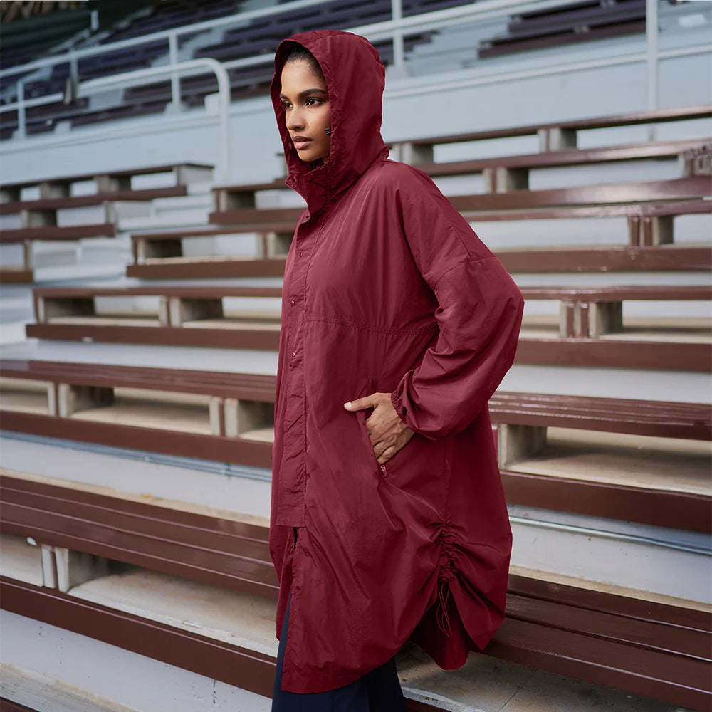 Long Parka in Burgundy