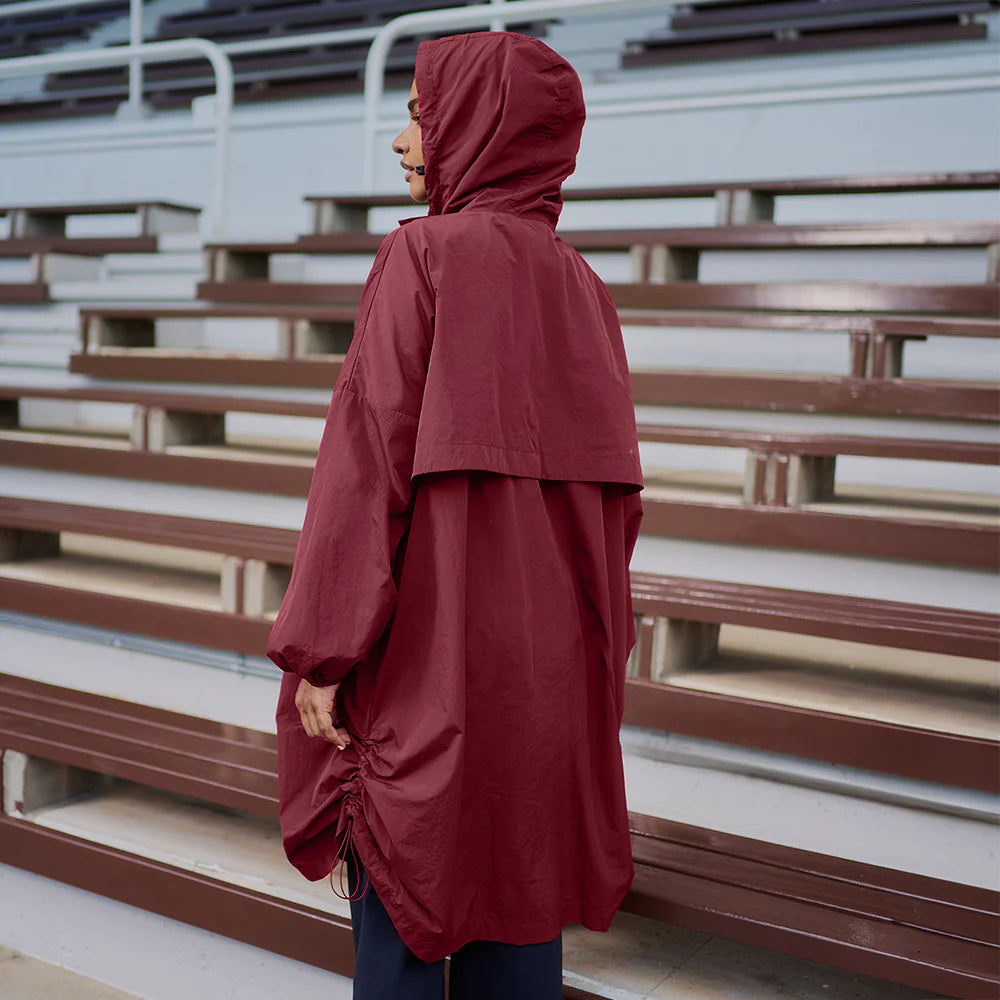 Long Parka in Burgundy