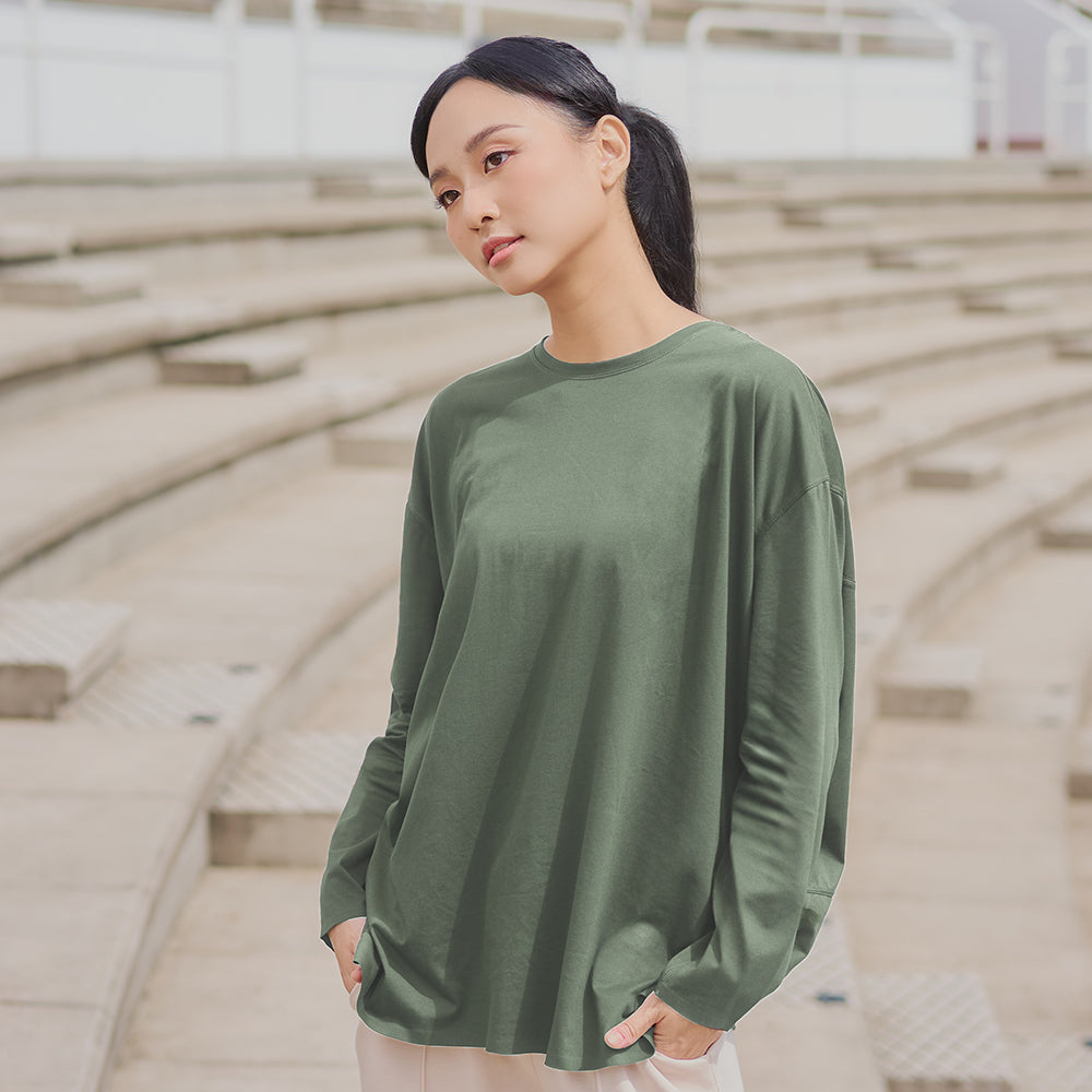 Athleisure Oversized Top in Kale