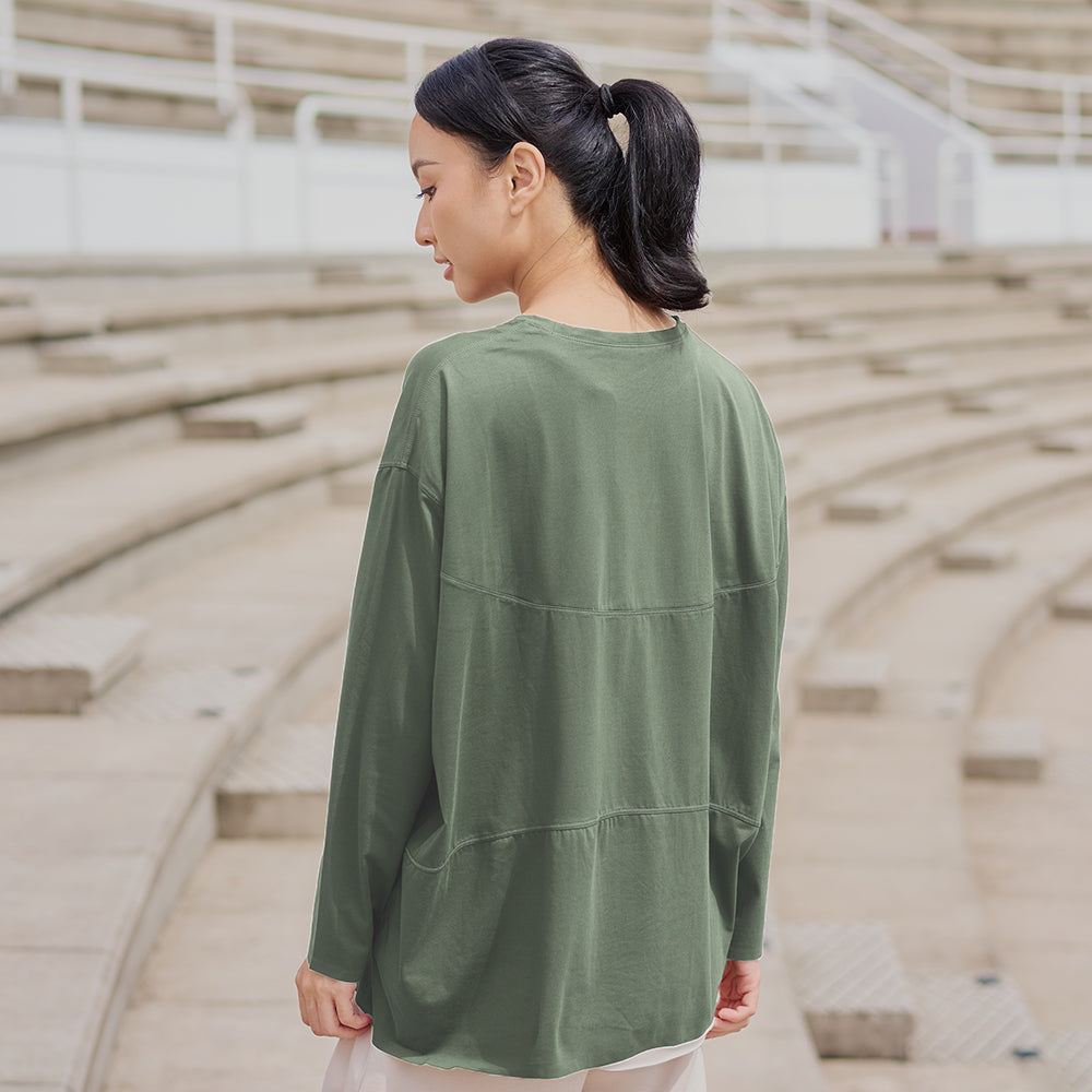 Athleisure Oversized Top in Kale