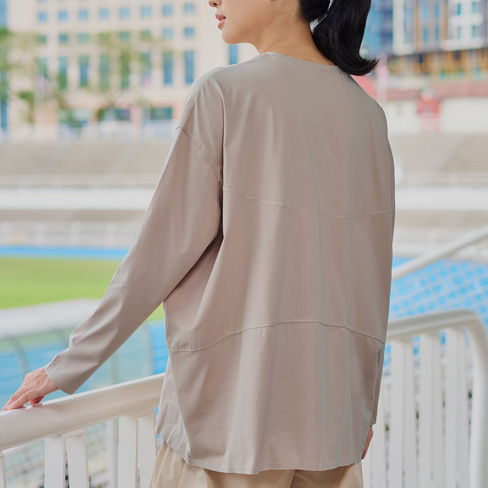 Athleisure Oversized Top in Warmsilver